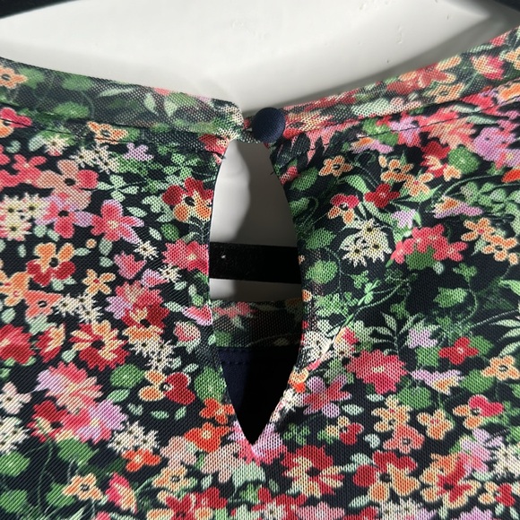 Anthropologie Eva Franco floral maxi dress long sleeve mesh boho multi color L - Picture 11 of 12